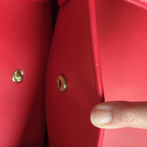 Fire Engine Red Tote Bag Fibreno Dieci - Picture 8 of 11